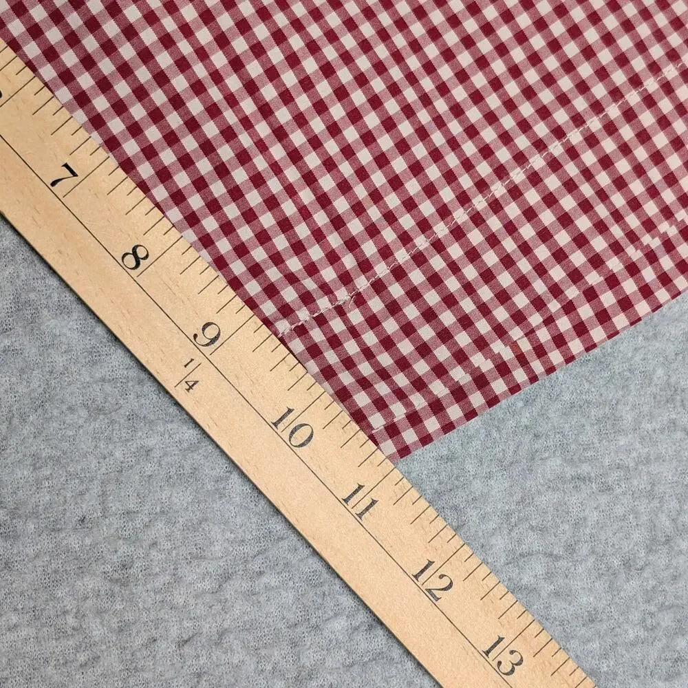 J.Crew Men's Gingham Shorts Cotton Red White Check Flat Front Preppy Size 36